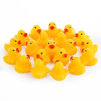 Squeeze-Sounding Bath Duck Float Rubber Duck Dabbling Toy for Children