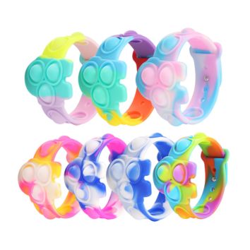 Stress Bracelet Fidget Wrist Strap Silicone Stress Relief Wristband Squeeze Fidget Bracelet Toy