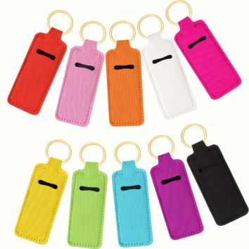 Sublimation Neoprene Keychain Lip Balm Chapstick Holder