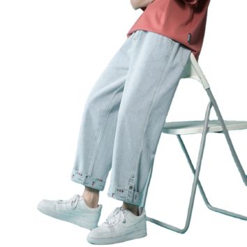 Sugar Slim Cotton Straight Leg Denim Men Casual Baggy Design Jeans Big Size Strech