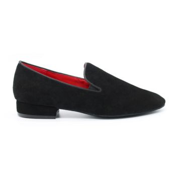 Suphini Black Suede Cow Leather Ballroom Dance Shoes Men