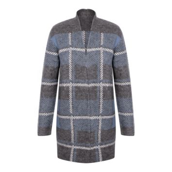 Sweater Jacquard Checks Cardigans Knitsweatercardigan Yellow Korea Cardigan Women