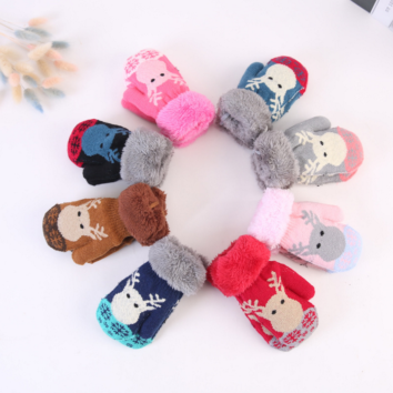 Toddler Magic Stretch Mittens Little Girls Soft Knit Mitten Baby Boys Knitted Gloves