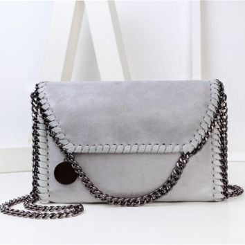 Trend Ladies Mobile Phone Bag Casual Shoulder Mini Crossbody Bag Chain Pu Leather Handbag