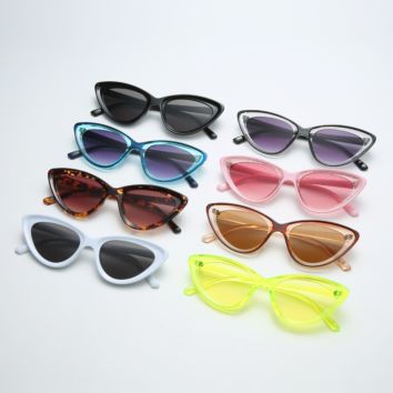 Tu-Gem Newest Women Cat Eye Sun Glasses Ladies Shades Small Triangle Cateye Sunglasses