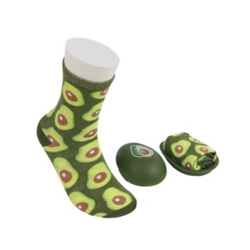 Unique Packing Box Pack Funny Women Mens Unisex Colorful Fruit Avocado Ladies Cotton Socks Sox Crew Dress Socks Stock Lot