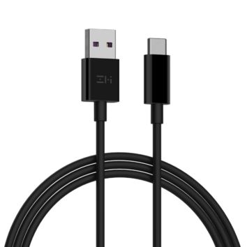 Usb Data Cable Original 5A Usb-C Type-C Fast Charging Data Cable Length: 1M(Black)