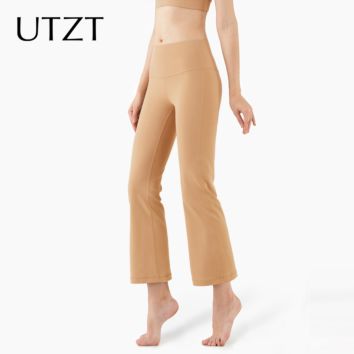 Utzt Women Unique Wide Leg Bootcut Dress Pants Long Bootleg Work Leggings Plub Size Yoga Pants with Pocket