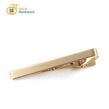 Vintage Mens Accessories Tie Bar Blank Engrave Logo Brass Gold Plated Tie Clip