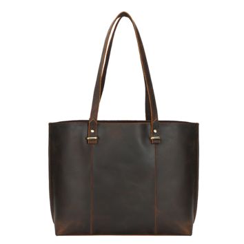 Vintage Style Women Real Leather Shoulder Bag Lady Genuine Leather Handbag Tote Bag