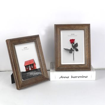 Wall Display Distressed Picture Solid Wood Photo Frame