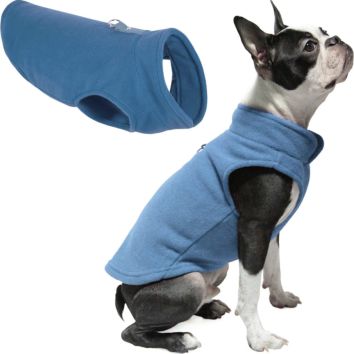 Warm Pullover Fleece Dog Jacket Small Dog Sweater Coat Fleece Vest Dog Sweater with Leash Attachment
