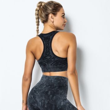 Washing Seamless Sports Underwear Gather Beautiful Back Yoga Bra Shockproof Running Fitness Bra for Woman
