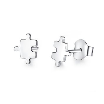 Wholesales 925 Sterling Silver Earrings Game Puzzle Stud Earrings Fit Gift Women Wearing Jewelry