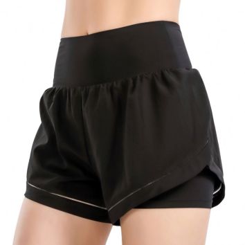 Women High Waist Stretchy Quick Dry Soft Compression Yoga Shorts