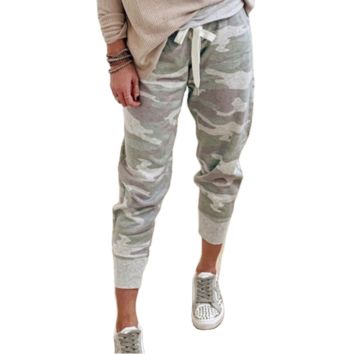 Women Jogger Pants Women's Camo Sweatpants Woman Casual Knitted Sport Streetwear Track Pants