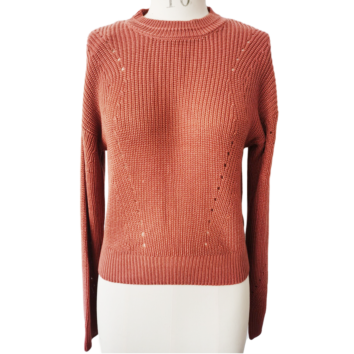 Women Mock Neck Long Sleeve Rib Pullover Sweater