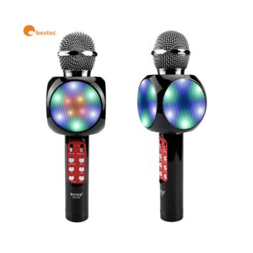 Ws1816 Led Light Karaoke Microphone Wireless Speaker Portable Handheld Microphone