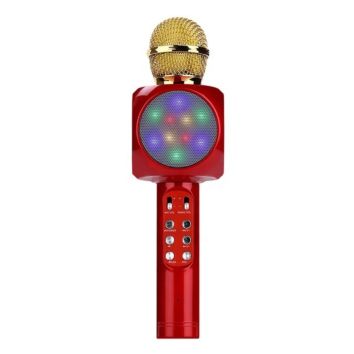 Ws1816 Led Light Mini Wireless Multifunctional Karaoke Microphone Mic for Singing