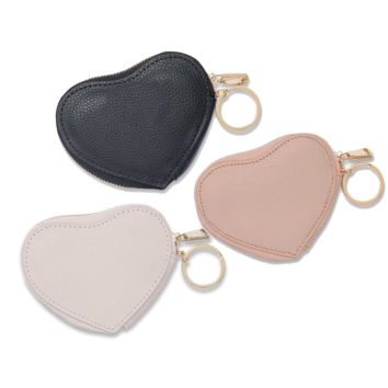 Zipper Key Chain Coin Purses Christmas Heart Shaped Coin Purse