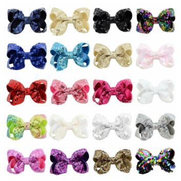 3.15 Inch Jojo Sequin Sparkle Clip Small Cute Baby Kids Hair Clip Bow Headdress Bow Hair Pin