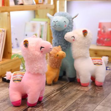 35Cm Rainbow Plush Alpaca Baby Pattern Stuffed Plush Animal Soft Toy Plush