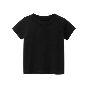 3 to 8 Years Old Children's Basic Short Sleeve O Neck Tee Shirt Solid Blank Kids T-Shirt for Boys