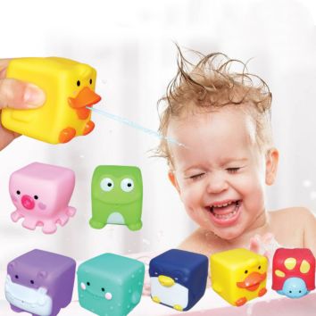 3D Touch Cube Emboss Hand Ball Baby Bricks Teether Squeeze Food Grade Silicone Bath Toys