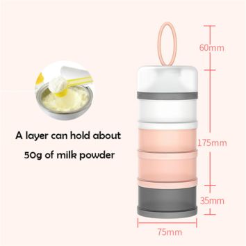 4 Layers Baby Food Box Mix Container Food Container Milk Powder Container Reusable Formula Dispenser Snack Box