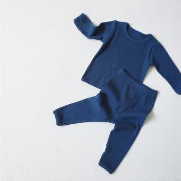 Autumn Bottoming Shirt Kids Suit Infant and Toddler Cotton Pajamas Set Two-Piece Baby Autumn Clothes Long Trousers