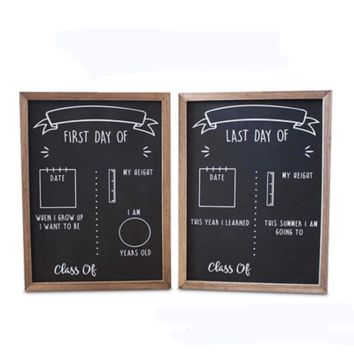 Back To School Small Wood Frame In Colours Chalkboard