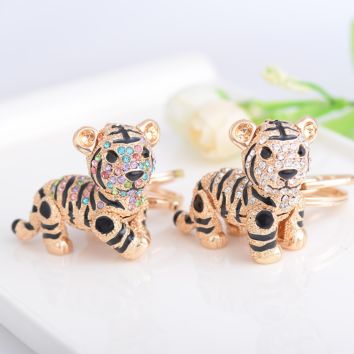 Bag Car Charms Pendants Luxury 3D Animal Diamond Metal Key Chain for Handbag Wallet (Kc253C)