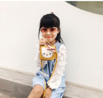 Bow Little School Party Pu Leather Small Decoration Cartoon Child Cute Girls Baby Shoulder Hand Mini Sling Kids Bags