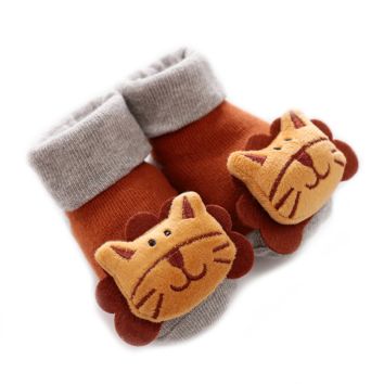Cartoon Baby Socks Anti-Slip Newborn Rattle Socks Cute Autumn Floor Cotton Socks Warm Boots for Boys Girls Infants