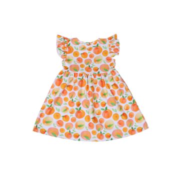 Children Girls Pearl Dress Peach Baby Dress for Little Girls