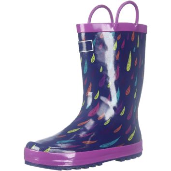 Children's Waterproof Rubber Shoes Colorful Dripdrop Rain Boots for Kids
