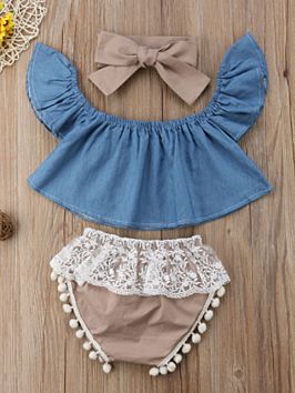 Coldker Adorable Newborn Baby Girls Jean Tops and Short Pants Outfits Clothes