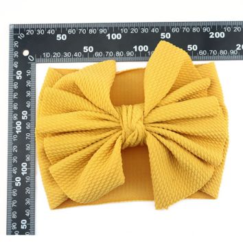 Cute Silk Solid Headband Bow Tie Baby Nylon Headband Hair Accessories Headwrap for Babies