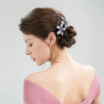 Elegant Double Flower Comb Hairpin Women Hair Clip Accessories Clips Hair