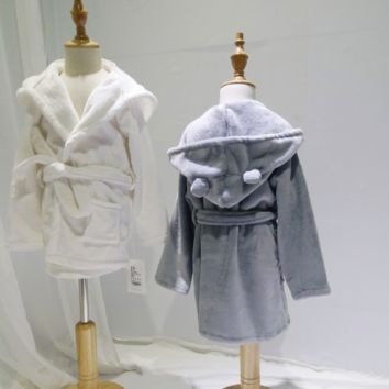 Flannel Bathrobe Baby Bathrobe Home Wear 0-6 Month Lovely Robe