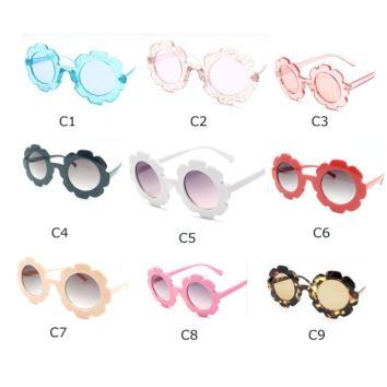 Flower Shape Kids Colorful Cute Sunglasses Pc Frames Lens Resin Light Comfort for School Dance Pool Party Ideal Protector