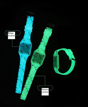 Led Kids Digital Blinking Silicone Jelly Pattern Luminous Glow in Dark Digital Watches