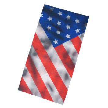 Multifunctional Headwrap Turban Unisex Warm Neck Tube Gaiter Us Star and Stripes Flag Bandana