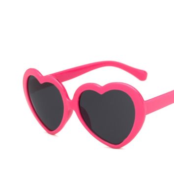 Pink Cute Heart Sunglasses Kids Peach Heart Sunglasses