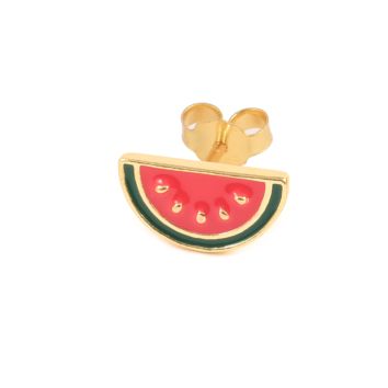 Roxi S925 Silver Jewelry Cute Watermelon Stud Enamel Earrings for Girl