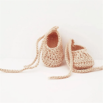 S7525 Lightweight Ballerina Socks Crochet Baby Booties for Boys Girls