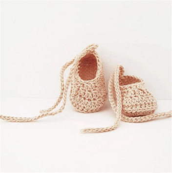 S7525 Lightweight Ballerina Socks Crochet Baby Booties for Boys Girls