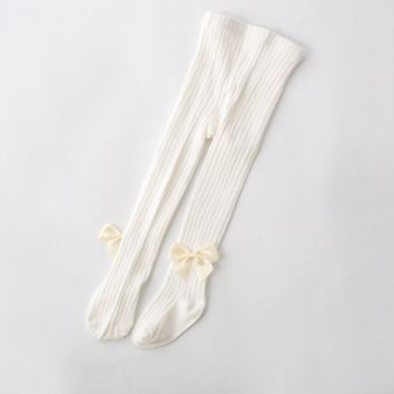 Spring Autumn Girls' Socks Children's Pantyhose Kids Socks Leggings Bowknot Stockings