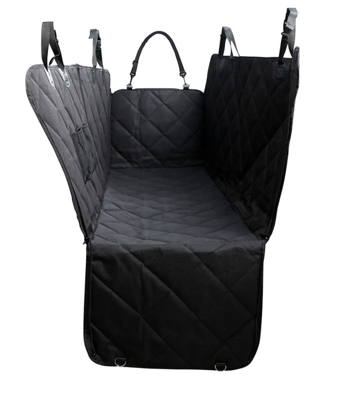 Waterproof Black Cushion Hammock Design&Mesh Bottom Pet Seat Covers Dog Seat Cover for Cars Back Seat