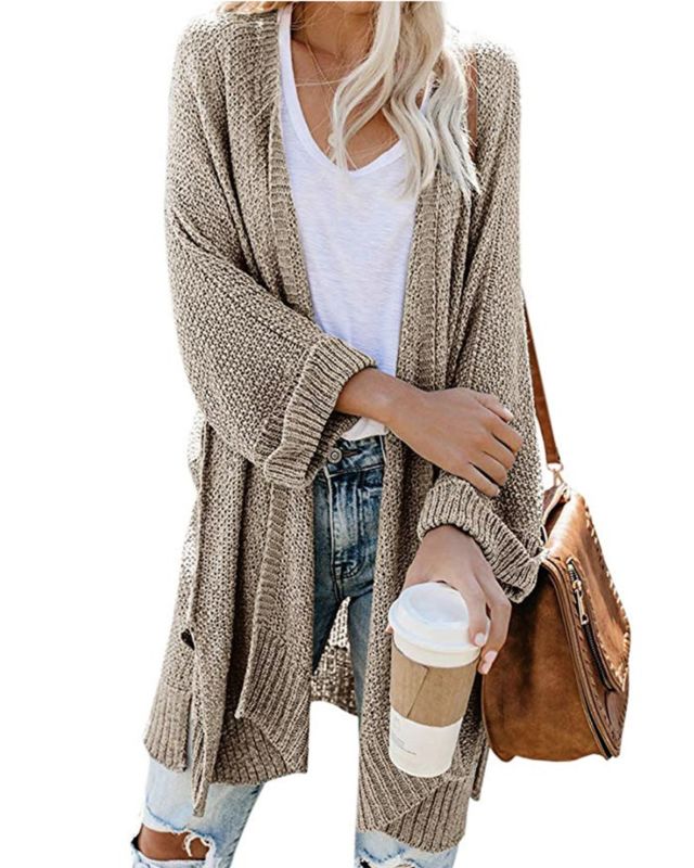 Loose Casual Knitted Cardigan Womens Oversize Sweater